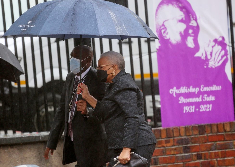 Pohřeb Desmonda Tutua v Kapském městě.