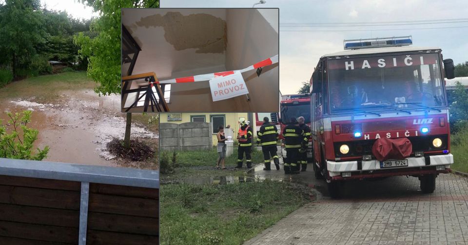 Bouřky ničily Olomoucko: Radnici vyplavil přívalový déšť, vítr lámal stromy.