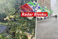 Na část Česka se ženou silné bouřky a vichr, kde platí výstraha? Sledujte radar Blesku