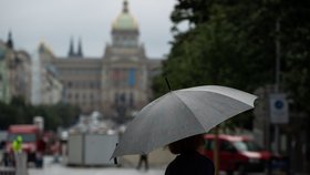Deštivé počasí v Praze (29.8.2021)