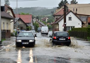 Česko sužují prudké deště (22. 5. 2019)