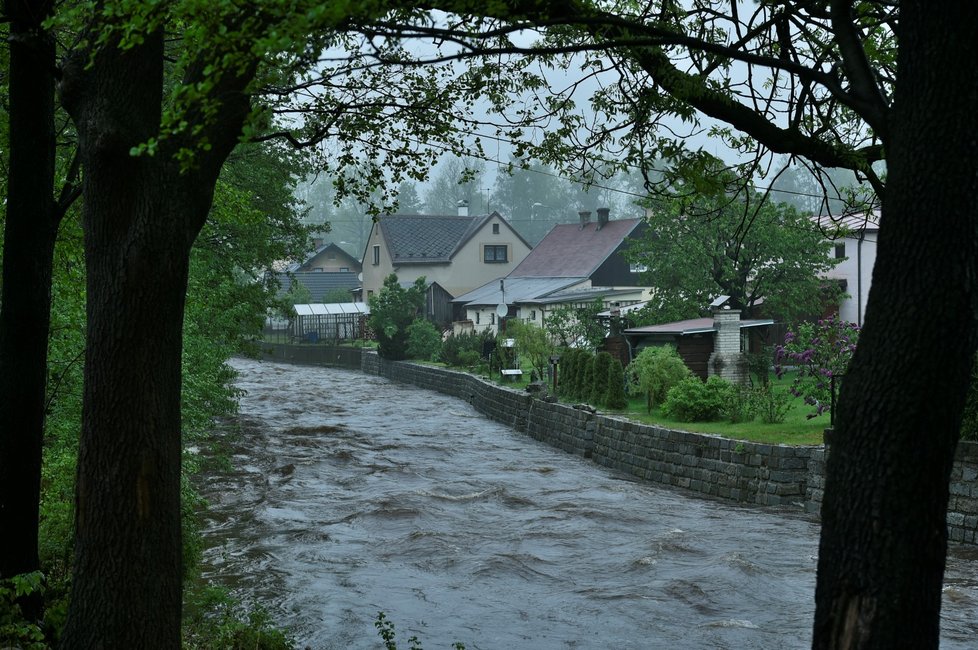 Česko sužují prudké deště (22. 5. 2019)