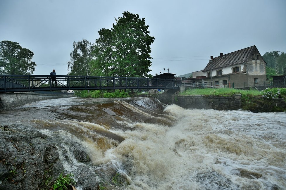 Česko sužují prudké deště (22. 5. 2019)