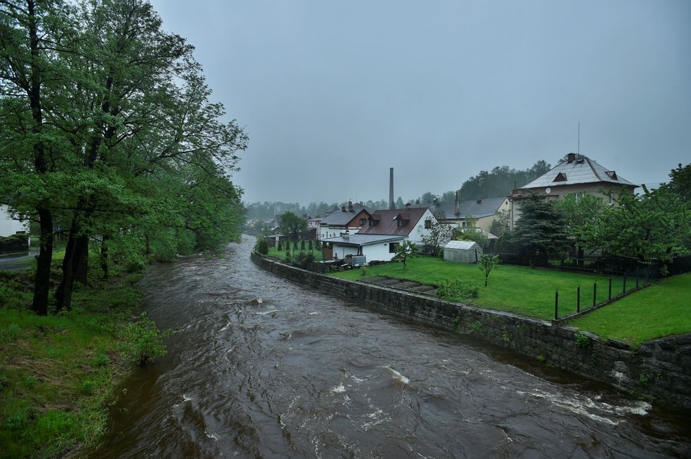 Česko sužují prudké deště (22. 5. 2019)