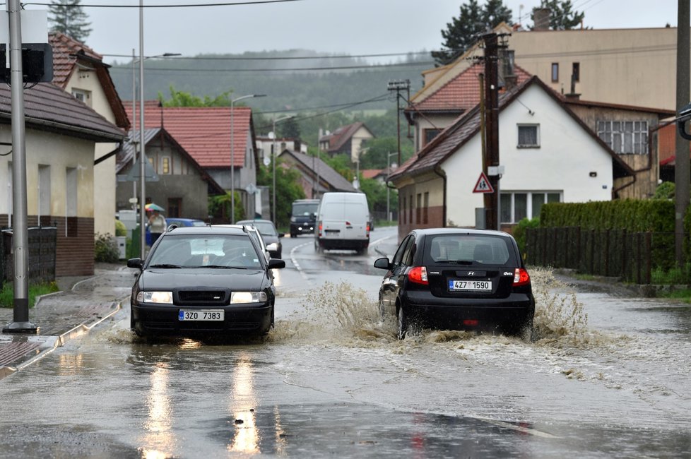 Česko sužují prudké deště (22. 5. 2019)