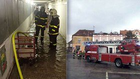 Zatopené sklepy a z ulic řeky: Českem se ženou bouřky s kroupami