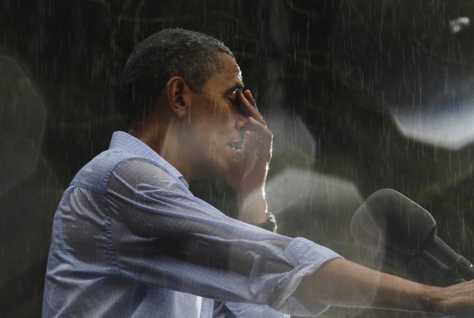 Barracka Obamu rozhodně déšť nerozhodí.