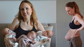 Supermáma ukazuje, jak vypadá břicho po porodu trojčat