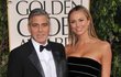 George Clooney (52, americký herec) a Stacy Keibler (33)