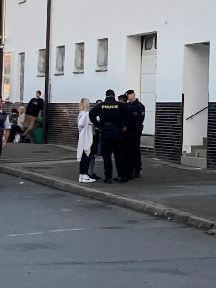 Policisté při kontrolách v Táboře.