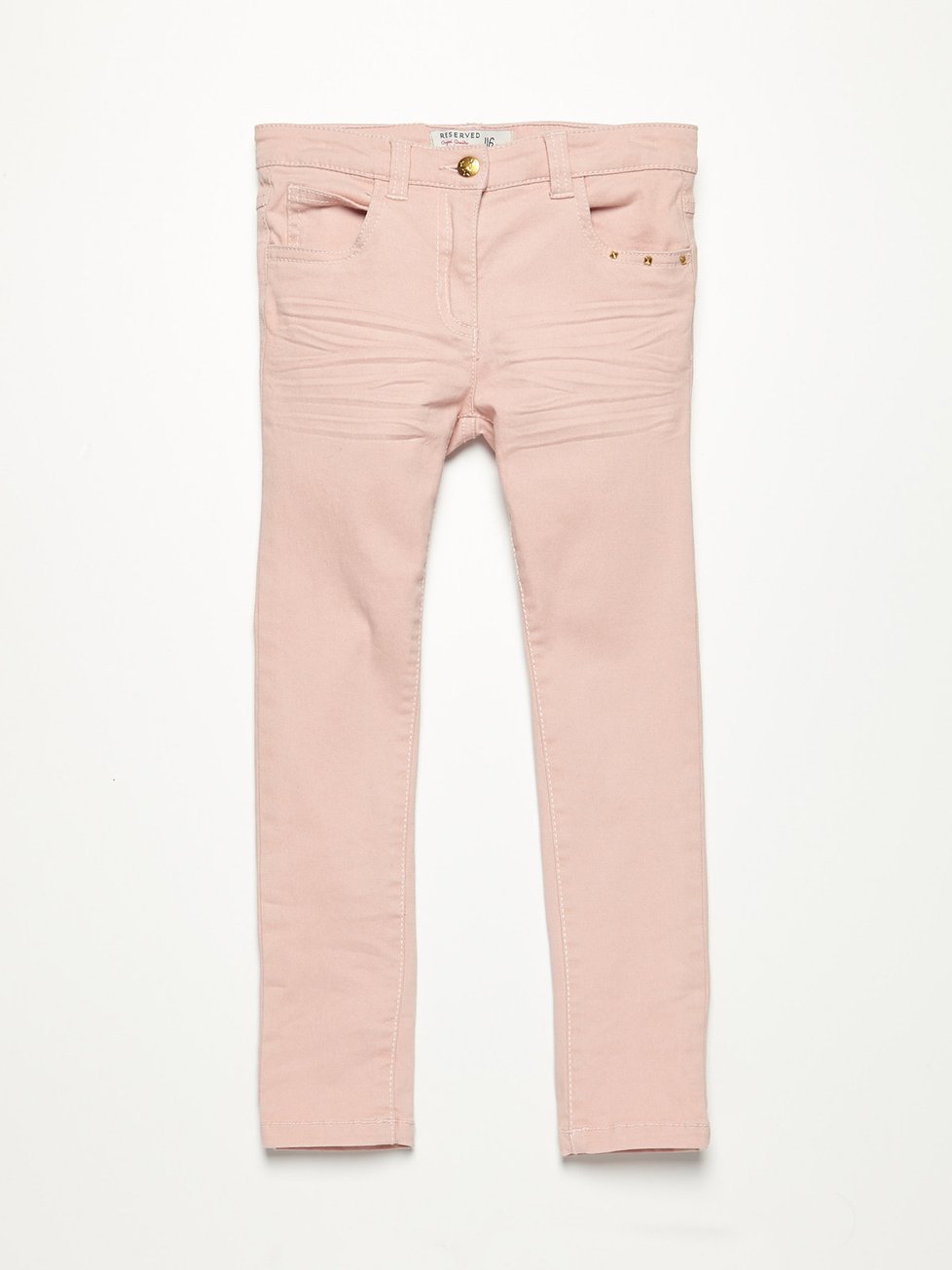 Světle růžové kalhoty, Reserved, 349 Kč.