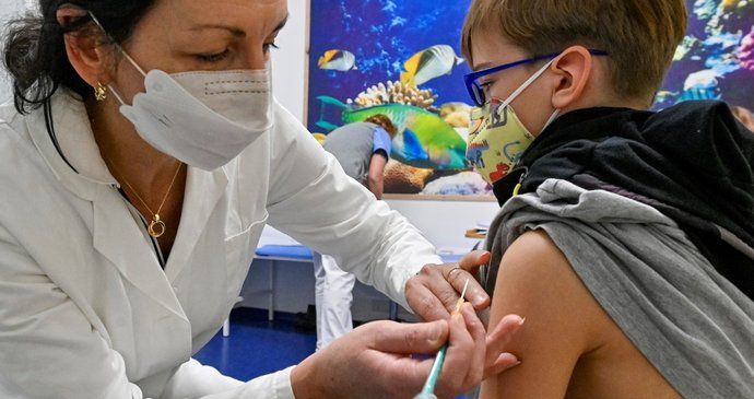 Očkování dětí v Praze (15.12.2021)