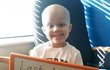 Šťastný úsměv Rylie v poslední den chemoterapie.