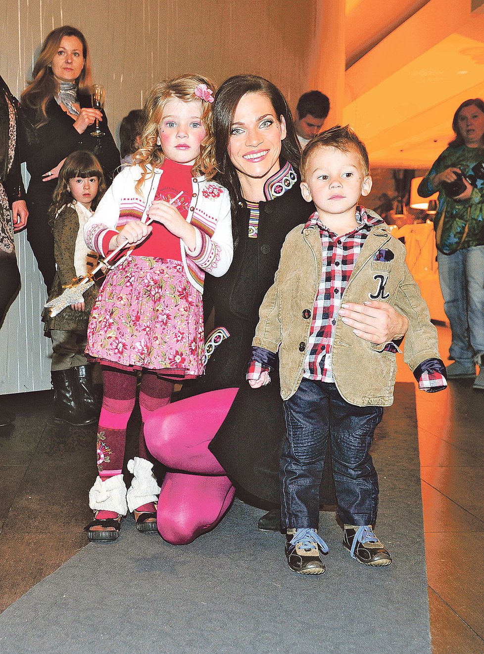 Andrea Verešová s dětmi Vanessou a Danielem
