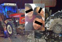 Traktor smetl osobák: Kájinka (7) a Klaudinka (4) jely v autě bez technické a bez světel? Táta prosí Boha o jejich život