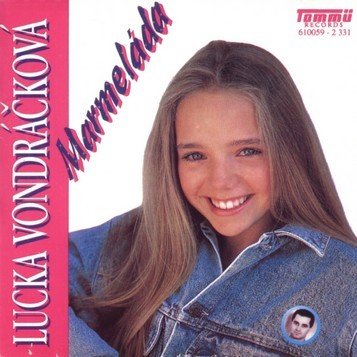 Lucie Vondráčková na přebalu svého prvního CD s názvem Marmeláda.