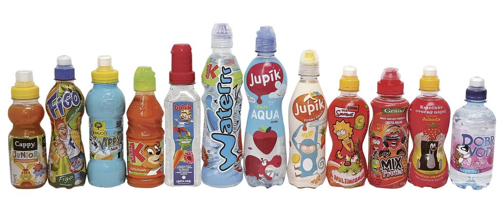 Dětské nápoje, jak uspěli v testu designu?