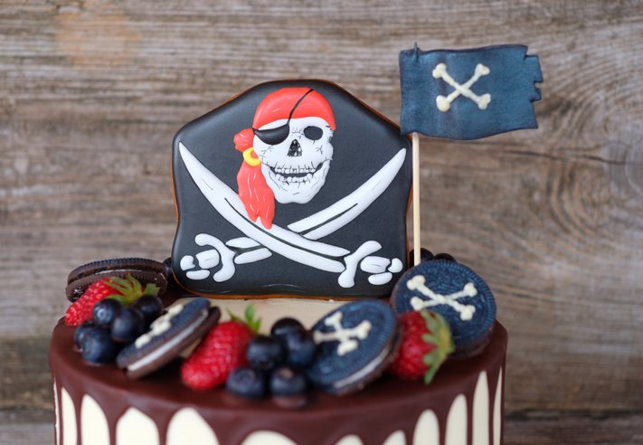 Dort pro malého piráta můžete ozdobit i pomocí Oreo sušenek