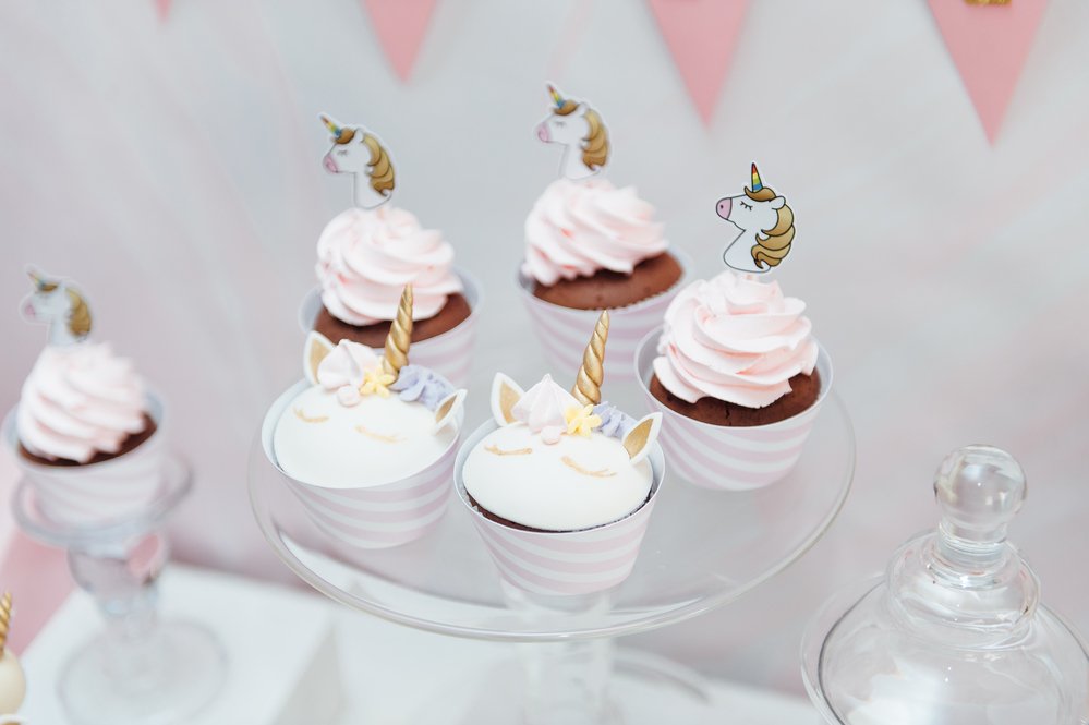 Jednoduché jednorožčí cupcakes pro malé víly