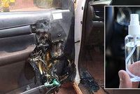 Muži explodovala dezinfekce na ruce v autě: Hasiči varují řidiče!