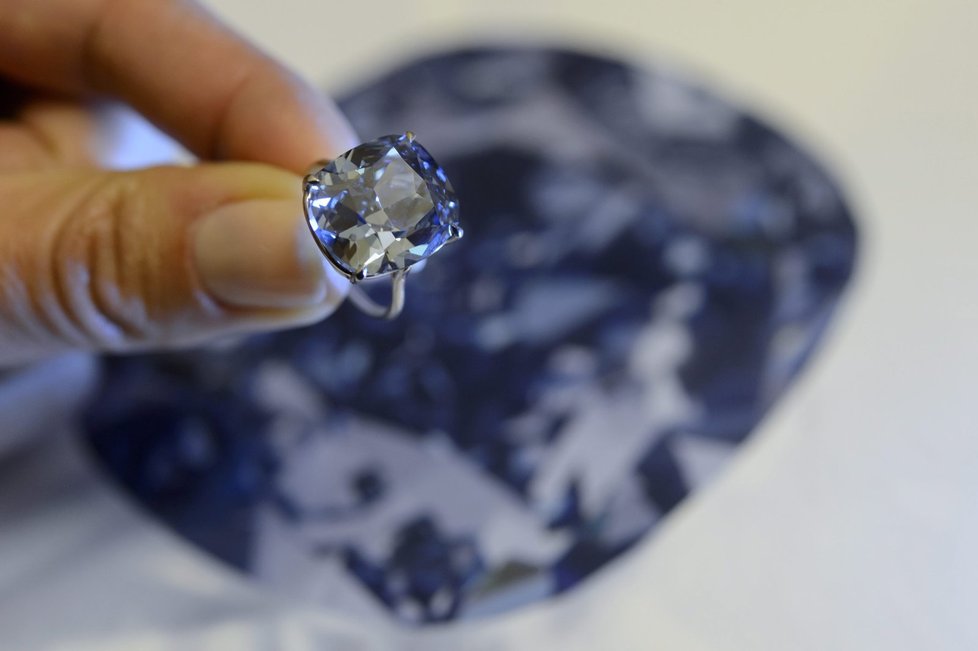 Nejdražší diamant vůbec - dvanáctikarátový modrý Blue Moon - se vydražil loni v listopadu za v přepočtu 1,2 miliardy Kč.