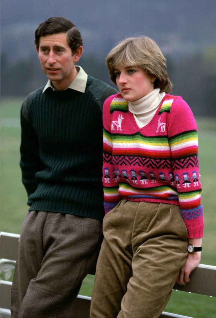 Princ Charles a princezna Diana při návštěvě zámku Belmoral