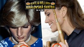 Kate si prsten Lady Diany musela nechat zmenšit. Nechtěla, aby jí šperk v hodnotě 7 milionů korun sklouzl z prstu