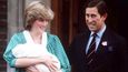 Diana a Charles s malým princem Williamem