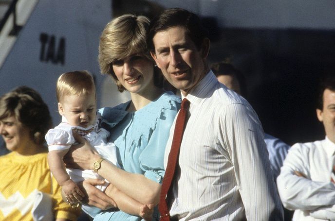 Diana, Charles a William na společné návštěvě Austrálie