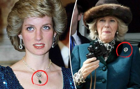Druhá manželka prince Charlese nosí Dianinu brož