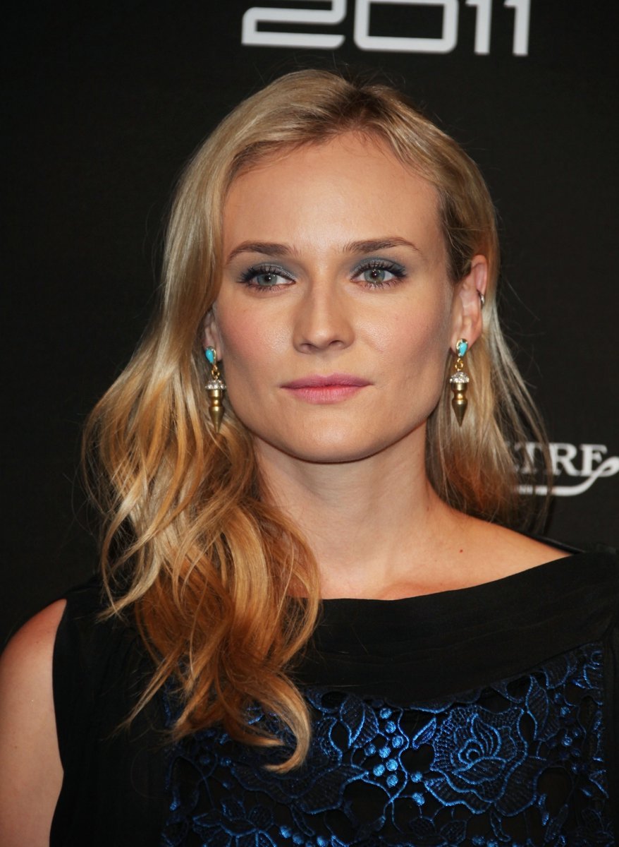 Jedna strana za uchem, druhá přes obličej. To je styl Diane Kruger