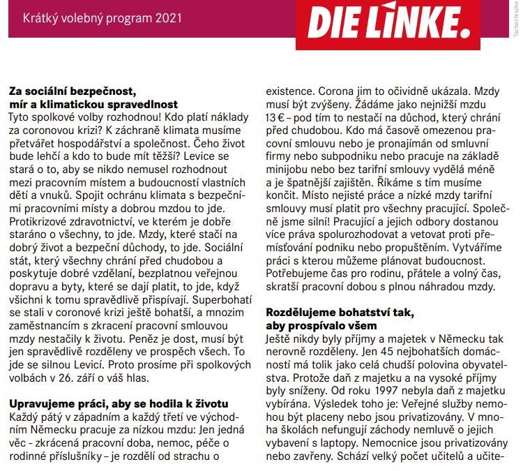 Český program Die Linke