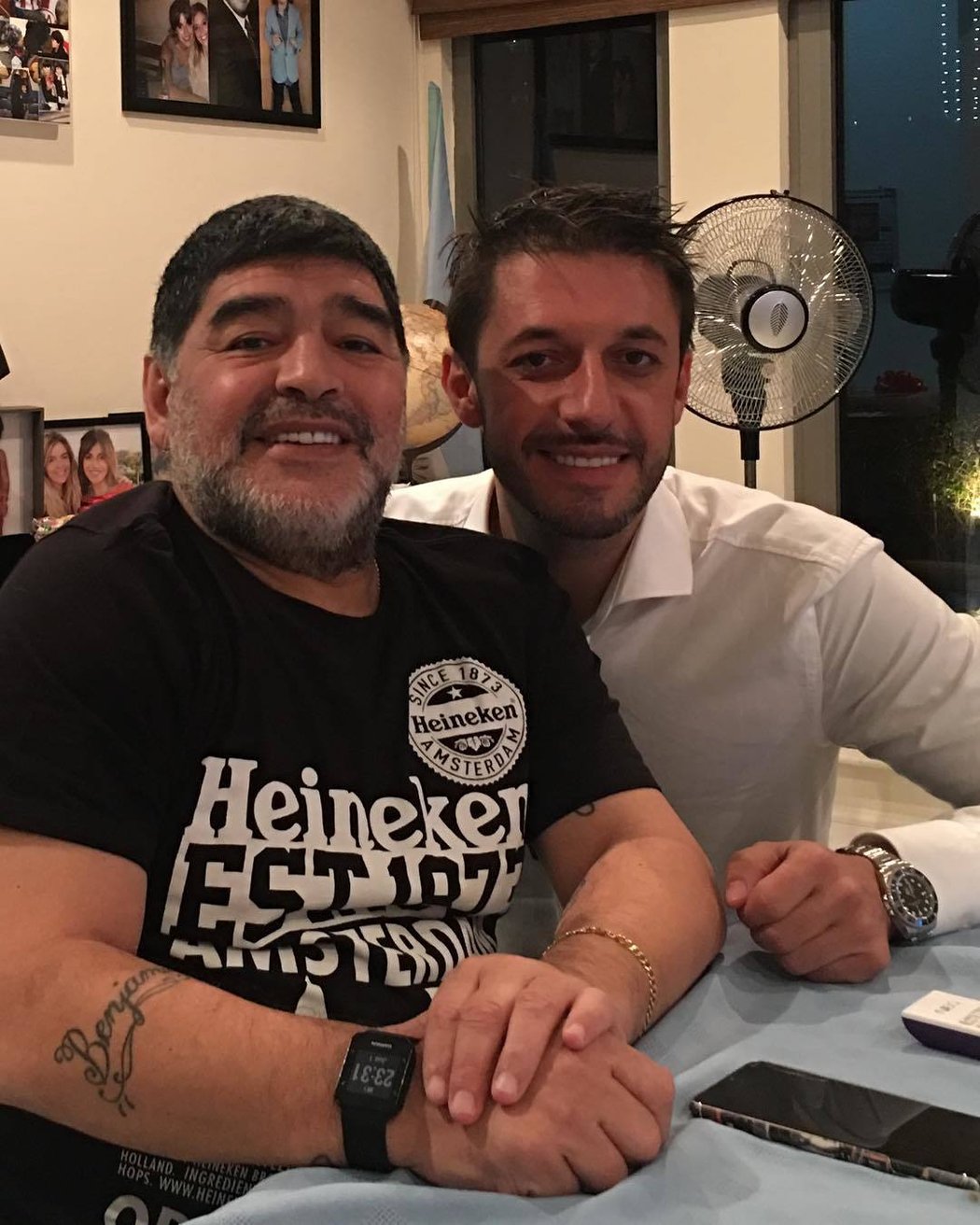 Božský Diego Maradona se svým právníkem Matiasem Morlou.