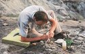 Paleontologické vykopávky na nalezišti Tanis v Severní Dakotě