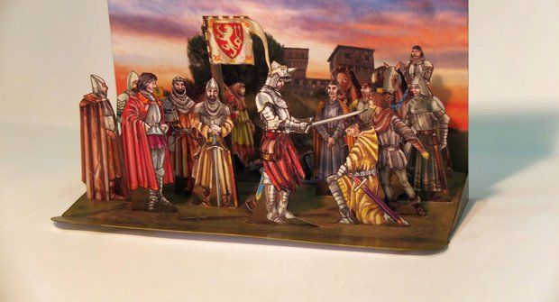 Dioráma: Pasování Karla na rytíře