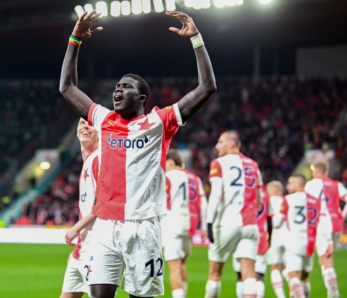 Radost Malicka Dioufa z branky do sítě Bohemians Radost Malicka Dioufa z branky do sítě Bohemians