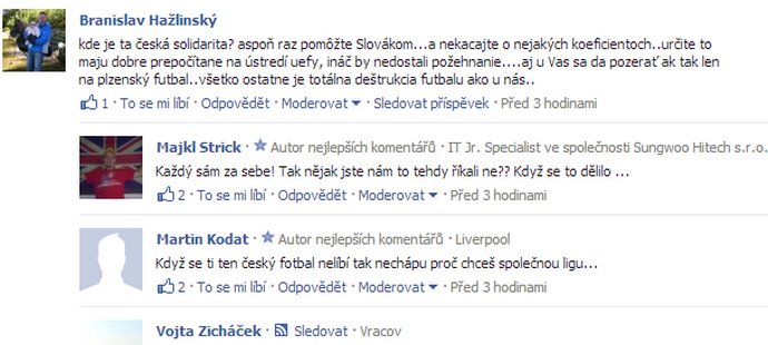 Názory čtenářů iSport.cz k nápadu o společné česko-slovenské lize.