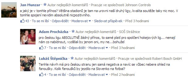 Názory čtenářů iSport.cz k nápadu o společné česko-slovenské lize.