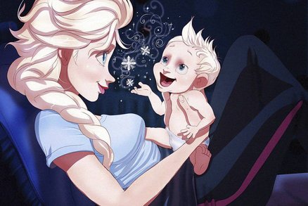 Elsa z Ledového království matkou! Jak vypadají Disneyho princezny s dětmi? 