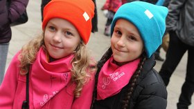 Zuzanka a Amélie po léčbě na Dni dětské onkologie 2017