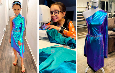9letá holčička je hvězdou internetu! Sama si šije oblečení, které jí závidí i dospělí