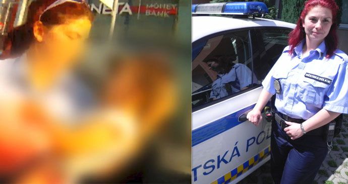 Brněnská strážnice Silvie Březinová (41) konejšila kolabující holčičku (3), kterou rodiče nechali zavřenou v rozpáleném autě.