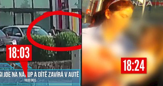 Video jako důkaz: Rodiče lhali! Žádných 5 minut, k holčičce zmírající v autě přišli po 22 minutách