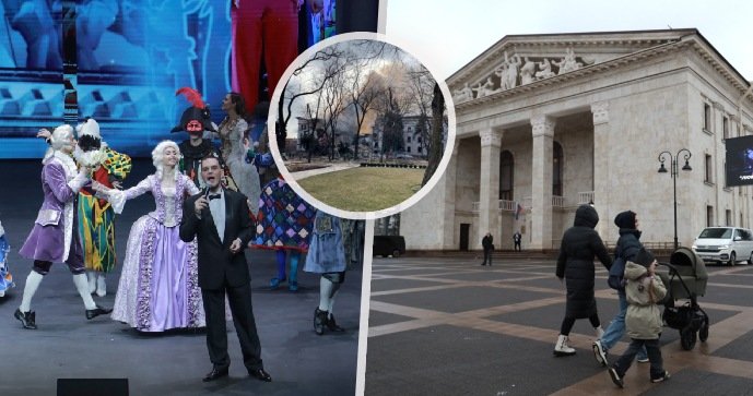 Rusové znovuotevřeli vybombardované divadlo v Mariupolu (29.12.2025).