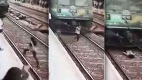 Dívku přejel v Indii vlak. Zázrakem přežila.