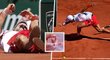 Novak Djokovič si po ošklivém karambolu u sítě způsobil krvavé zranění na pravém ukazováčku