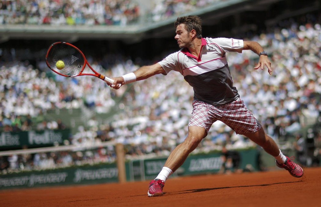 Stanislas Wawrinka na returnu.