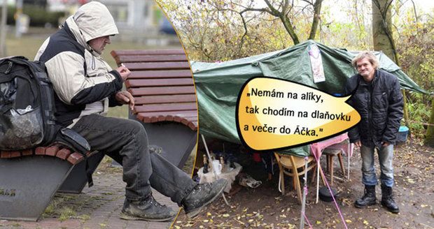 „Nemám na alíky, tak musím na dlaňovku“ aneb slang pražských bezdomovců: Co je bezinka, áčko nebo benzín?