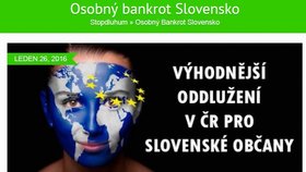 Nabídka pro slovenské občany na výhodnější oddlužení v ČR