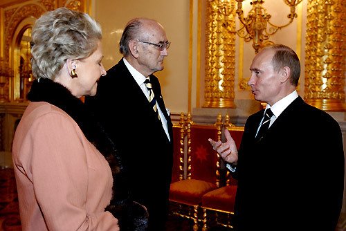 Na setkání s Vladimirem Putinem.